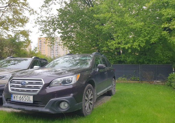 Subaru Outback cena 86700 przebieg: 181000, rok produkcji 2017 z Warszawa małe 22